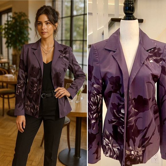 Ellen Tracy Jackets & Blazers - LAST CHANCE!! NWT! Reg $378 - Floral Print Blazer Size 4